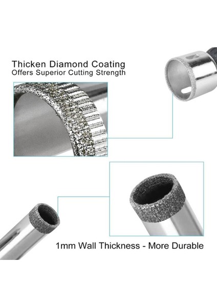 10X Cam Matkap Bit Set- Matkap Bitleri Cam Delik Testere Şişe Çıkıştırıcı Aracı (Yurt Dışından) fırsatları