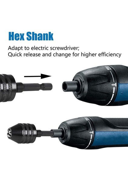 4pcs Hex Shank Anahtarsız Matkap Chuck Tornavida Dönüştürücü Matkap Adaptörü Hızlı Değişiklik Matkap Bitleri Aracı (0 6-8mm 0 3-3 6mm) (Yurt Dışından) modelleri