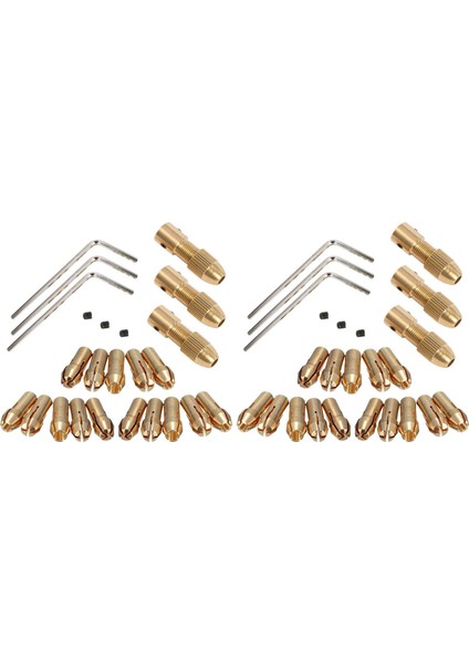6 Set 0 5-3mm Pirinç Matkap Dremel Rotary Araçları Için Küçük Elektrikli Matkap Usları Kolet 3 Boyut -2 0mm 2 35MM 3 17MM (Yurt Dışından)