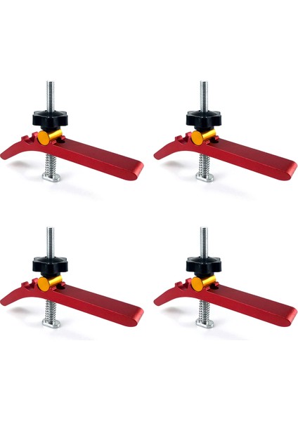 4x Ahşap Işleme T-Track Tut Tut Kelepçesi Seti Alüminyum T-Slot Tablo Çalışma Tezgahı Ahşap Fikstür Jig Kelepçe Blokları Platen B (Yurt Dışından)