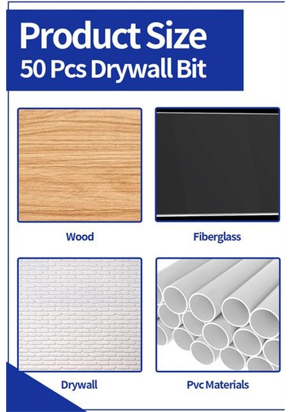 50PCS 1/8 Inç Alçıpan Kılavuz Noktası Kesme Bitleri Alçıpan Aletleri Kuru Duvar Kesme Araçları Spiral Testere ile Kullanım Için (Yurt Dışından) fiyatları