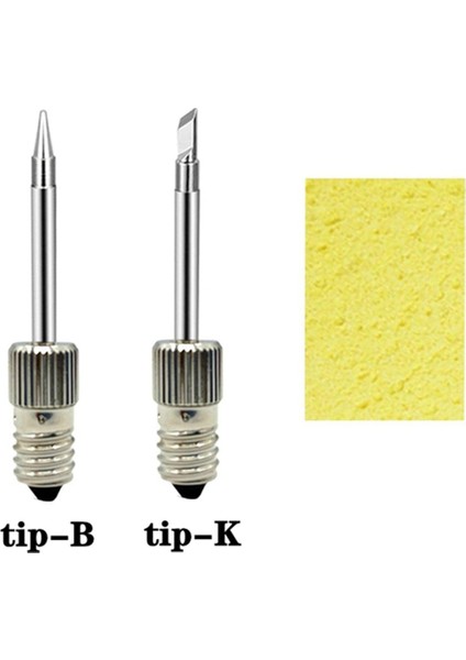 2x Lehim Uçları USB Lehimleme Demir Kafası Değiştirme Lehimleme Demir Uçları E10 Arayüzü Için Kaynak Kafası (Tip B+Tip K) (Yurt Dışından)