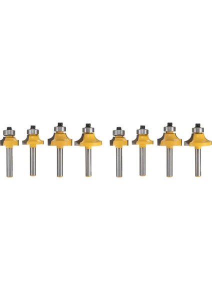 8pcs 1/4 Inç Şafak Yönlendirici Bitleri Üzerinde Köşe Yuvarlama Kenar Oluşturan Kenar Seti (Yurt Dışından)