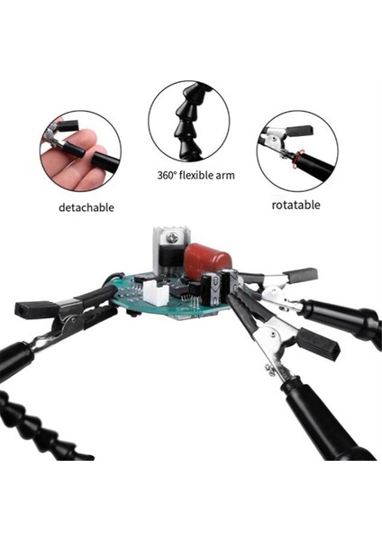 Braket Onarım Aracı ile Ayarlanabilir Pcb Için Klipsli Lehim Istasyonu Braketi Evrensel Kol Dört Pençe Lehimleme Istasyonu (Yurt Dışından) indirimleri