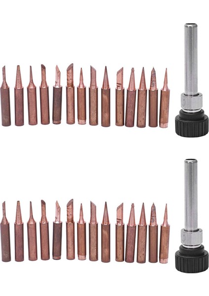 30PCS Saf Bakır Lehim Ucu Ucu 936 937 938 969 8586 852D Için Lehimleme Yeniden Iş Istasyonu Için 900M Uç (Yurt Dışından)