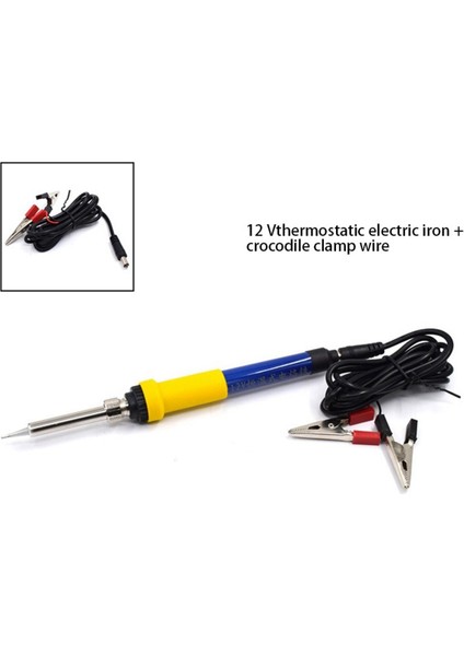 Dc 12V Taşınabilir Lehimleme Demir Düşük Voltajlı Araç Pil 60W Kaynak Yeniden Yeniden Işleme Aletleri Aligator Cılp ile (Yurt Dışından) indirimleri