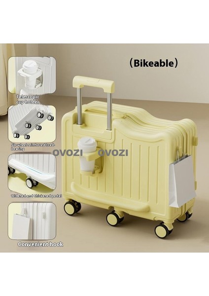 Ovozı 50*44*23CM 6 Tekerlekli Çocuk Valizi Oturulabilir ve Binilebilir Seyahat Arabası Çantası (Yurt Dışından)