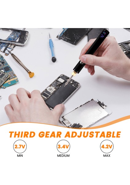 510 Iplik Pil Sepeti Kalemi Elektrikli Havalandırma Demir Kaynak Kiti Sıcak Iplik Kafası ile Ayarlanabilir Voltaj Siyah (Yurt Dışından) indirimleri