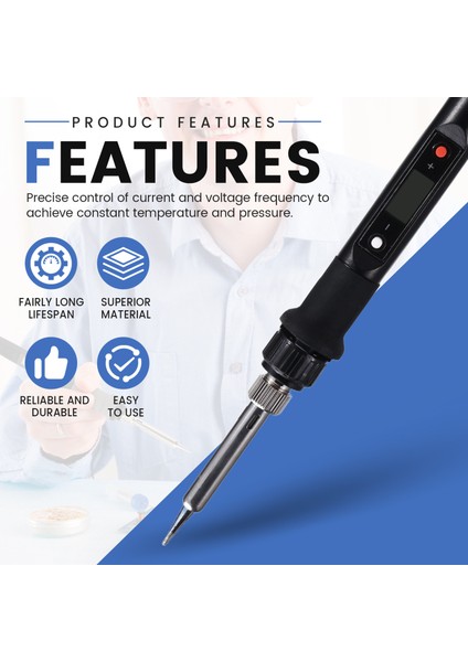 80W Dijital Lehimleme Demir Kiti LCD Ekran Demir Uçları ile Ayarlanabilir Kaynak Lehim Tenekesi Onarım Araçları Us Fiş (Yurt Dışından) fırsatları