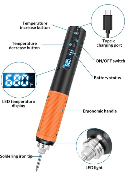 Dijital Ekran USB Kablosuz Havuz Kiti Taşınabilir Lehim Kalemi USB USB Şarj Edilebilir Kaynak Aracı (Yurt Dışından) fırsatları