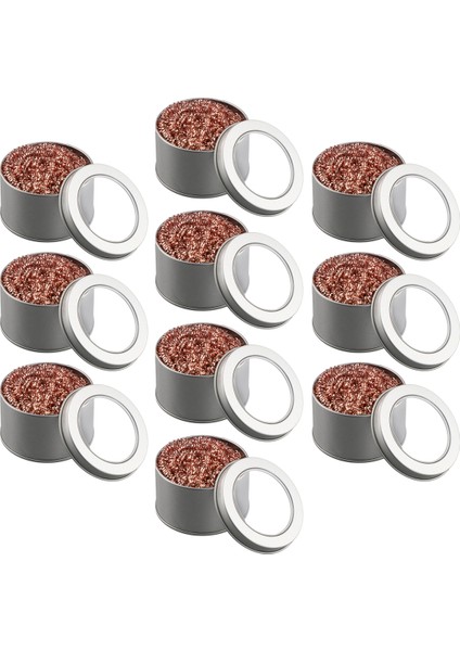 10X Lehimleme Uç Temizleyicileri Desoldering Temizleme Topu Kaynak Havalandırma Demir Kafes Filtresi Metal Kuşkusuz Kutu Kutu (Yurt Dışından)