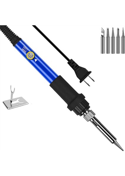 Lehimleme Demir Kiti 60W Lehimleme Lehimleme Demir Kiti Ayarlanabilir Sıcaklık Lehim Iron 5 Demir Ipuçları Abd Fişi (Yurt Dışından)