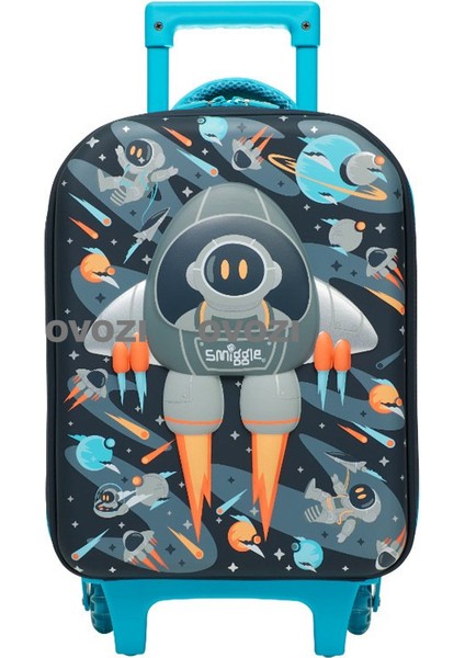 Ovozı 44*28*20CM Avustralya Smiggle Sevimli Karikatür Çocuk Bagaj Öğrenci Arabası Çantası Omuz Askısı Olmadan Okul Çantası Olarak Kullanılabilir (Yurt Dışından)