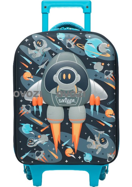 Ovozı 44*28*20CM Avustralya Smiggle Sevimli Karikatür Çocuk Bagaj Öğrenci Arabası Çantası Omuz Askısı Olmadan Okul Çantası Olarak Kullanılabilir (Yurt Dışından)