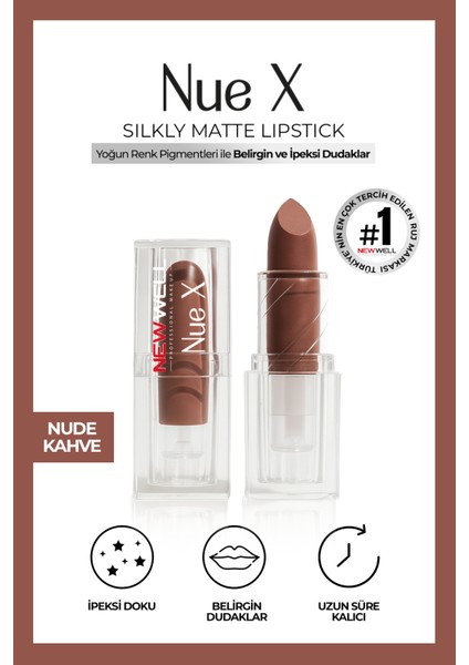 Nue x Silkly Matte Lipstick Nude Kahve 04