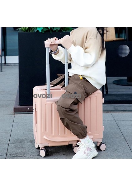 Ovozı 49*46*27CM 6 Tekerlekli Çocuk Valizi Oturulabilir ve Binilebilir Seyahat Arabası Çantası (Yurt Dışından) fırsatları