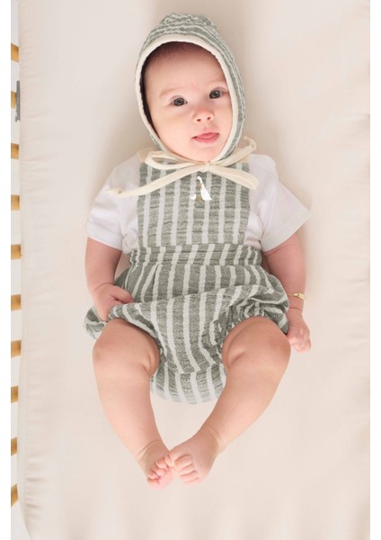 Anne Kaz Nakışlı Müslin Bebek Salopet - Mint