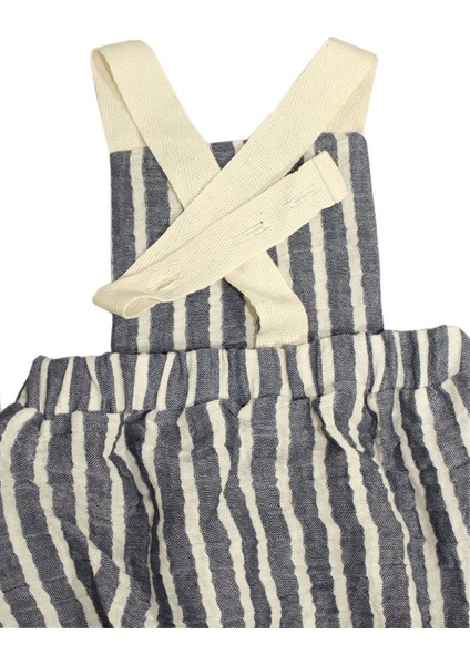 Yengeç Nakışlı Çizgili Müslin Bebek Salopet fiyatları