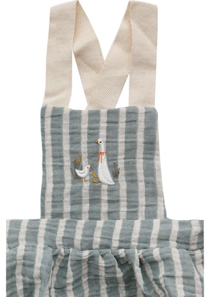 Anne Kaz Nakışlı Müslin Bebek Salopet - Mint modelleri