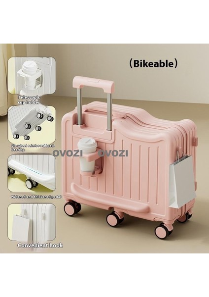 Ovozı 50*44*23CM 6 Tekerlekli Çocuk Valizi Oturulabilir ve Binilebilir Seyahat Arabası Çantası (Yurt Dışından)