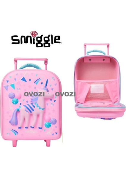 Ovozı 36*23*18CM Avustralya Smiggle Sevimli Karikatür Çocuk Bagaj Öğrenci Arabası Çantası Omuz Askısı Olmadan Okul Çantası Olarak Kullanılabilir (Yurt Dışından) modelleri