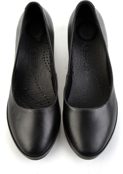 Siyah Hakiki Deri Kadın Casual Ayakkabı K01056041003 fırsatları