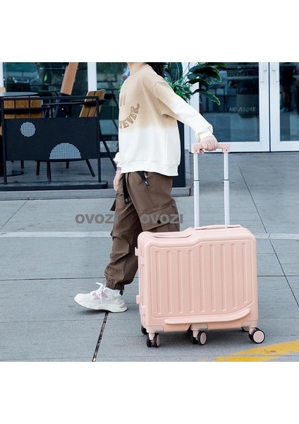 Ovozı 49*46*27CM 6 Tekerlekli Çocuk Valizi Oturulabilir ve Binilebilir Seyahat Arabası Çantası (Yurt Dışından) modelleri