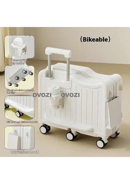 Ovozı 50*44*23CM 6 Tekerlekli Çocuk Valizi Oturulabilir ve Binilebilir Seyahat Arabası Çantası (Yurt Dışından)