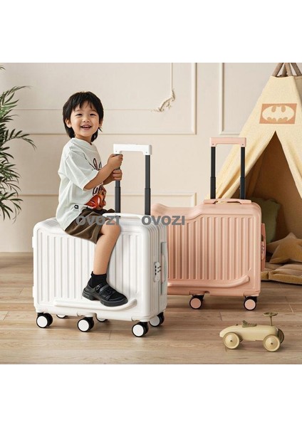 Ovozı 52*46*25CM 6 Tekerlekli Çok Fonksiyonlu Çocuk Valizi Oturarak Binebilir Şifreli Kilitli Ebeveyn-Çocuk Seyahat Valizi (Yurt Dışından) fiyatları