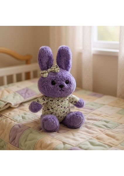 Çiçek Elbiseli Tavşan 30 cm Peluş Oyuncak
