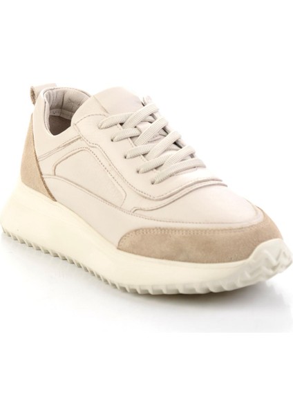 Altın Bej Hakiki Deri Kadın Sneaker K01048002303 fiyatları