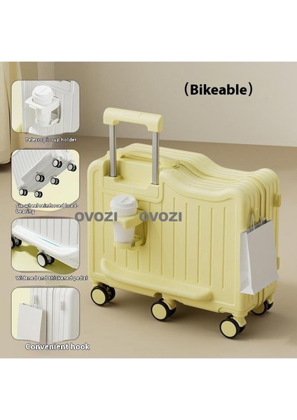 Ovozı 47*41*20CM 6 Tekerlekli Çocuk Valizi Oturulabilir ve Binilebilir Seyahat Arabası Çantası (Yurt Dışından)