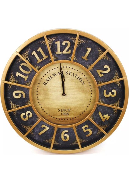 Old Town Serisi Bölme Kadranlı Duvar Saati 50 cm Renk