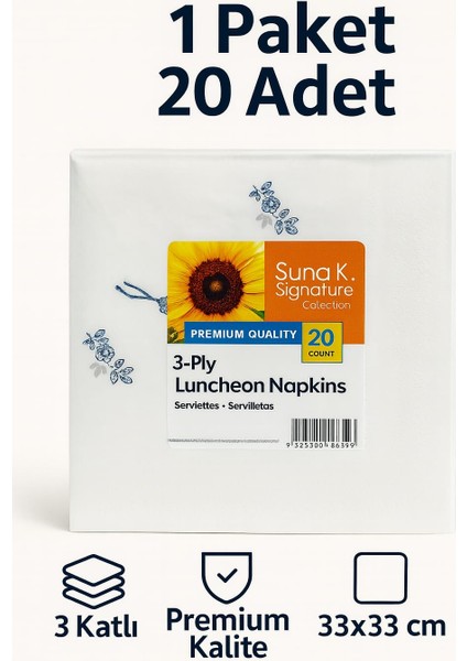 Suna K Signature Collection – Premium Desenli Peçete