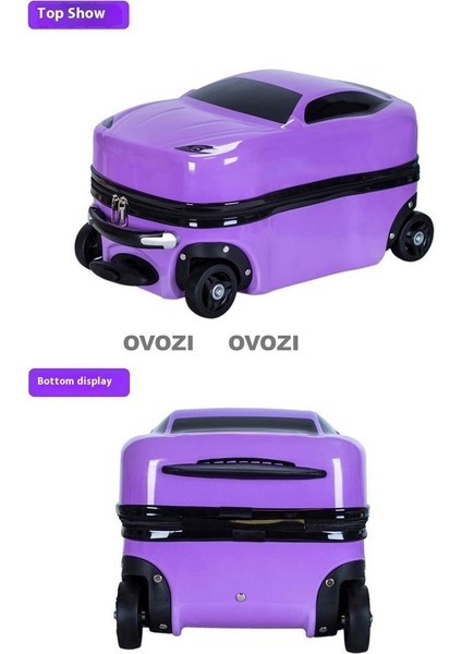 Ovozı 45*29*26CM Araba Şeklinde Çocuk Bagajı Oturtulabilir Seyahat Arabası Çantası (Yurt Dışından) fırsatları