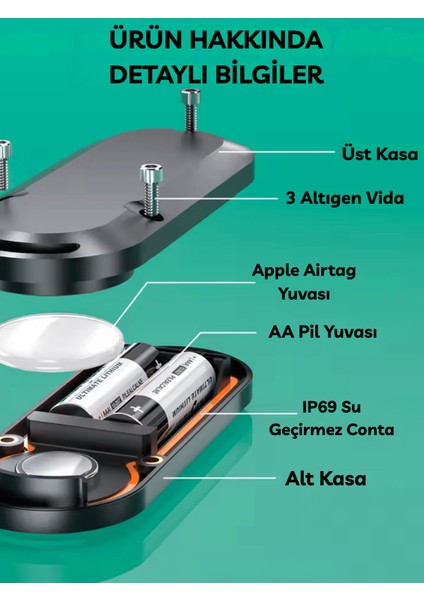 Airtag Pil Süre Arttırıcı 10 Yıl Pil Ömrü Kesintisiz Taşınabilir Pratik Araç Çocuk Yaşlı Motor Takip fırsatları