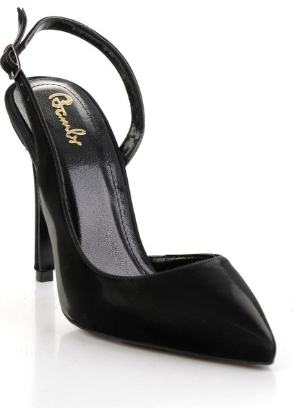Parlak Siyah Kadın Klasik Topuklu Ayakkabı K01209035038 fiyatları