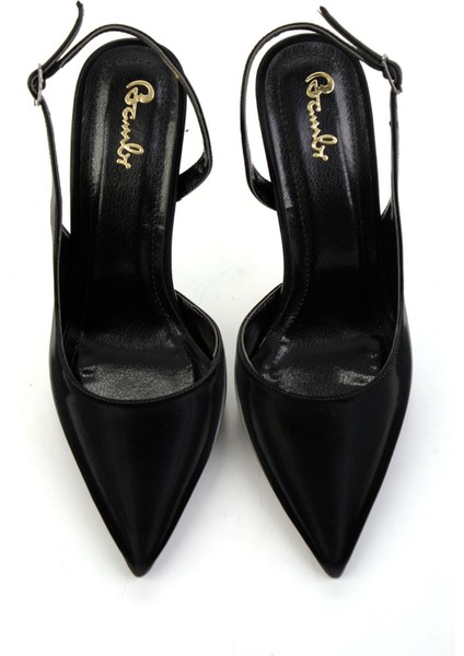 Parlak Siyah Kadın Klasik Topuklu Ayakkabı K01209035038 fırsatları