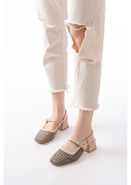 720 Bej Desenli Arkası Açık Günlük Kadın Sandalet fiyatları