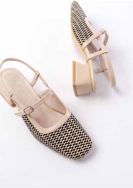 720 Bej Desenli Arkası Açık Günlük Kadın Sandalet fırsatları