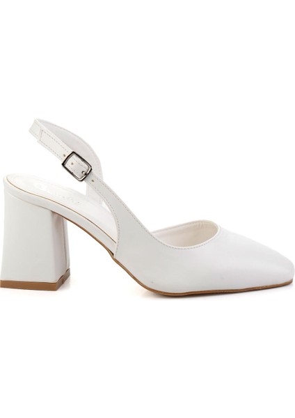 Beyaz Kadın Klasik Topuklu Ayakkabı K01140004409