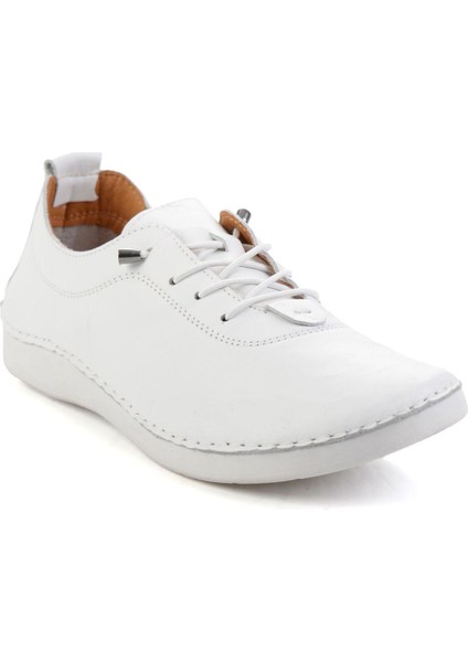 Beyaz Hakiki Deri Kadın Casual Ayakkabı K01331825103 fiyatları