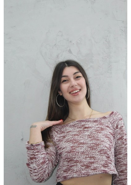 Kırcıllı Büstiyer Yarım Kazak Crop Triko Likralı Body fırsatları