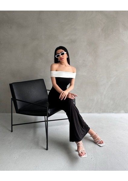 Kadın Madonna Yaka Maxı Boy Elbıse