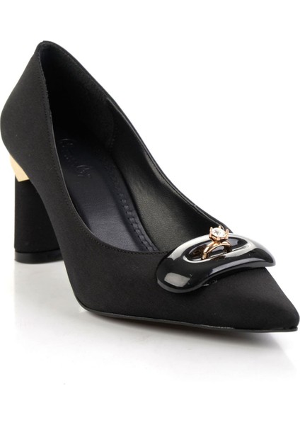 Mat Siyah Kadın Klasik Topuklu Ayakkabı K01188053538 fiyatları
