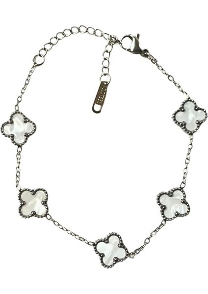 7865 Orta Boy Yonca Model Çelik Bileklik