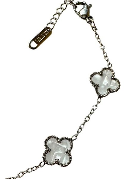 7865 Orta Boy Yonca Model Çelik Bileklik modelleri