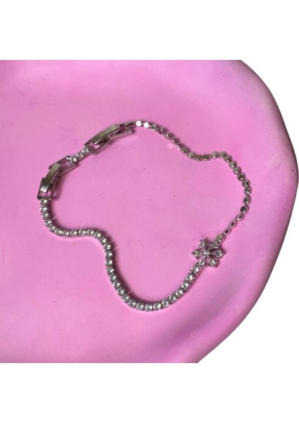 9589 Kar Taneli Taş Detaylı Paslanmaz Çelik Ayarlanabilir Bileklik modelleri