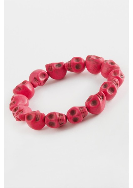 Depomix Kuru Kafa Turkuaz Doğaltaşlı Bileklik-Pembe