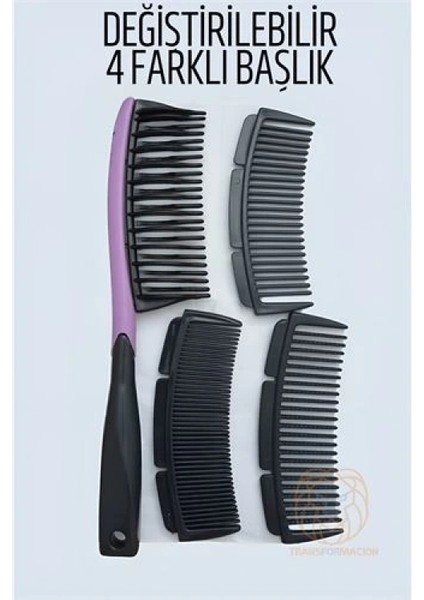 4 Uçlu Değiştirilebilir Başlıklı Tarak
